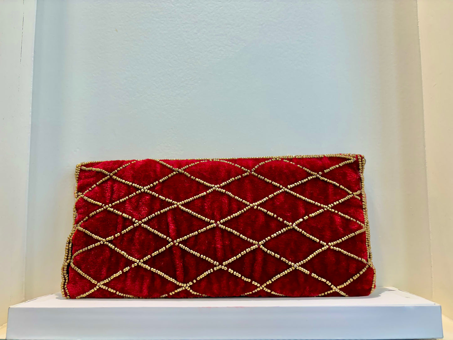 Satto Envelope Clutch - Maroon