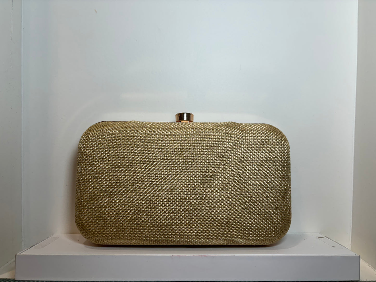 Rashi Embellished Clutch - Pastel Gold