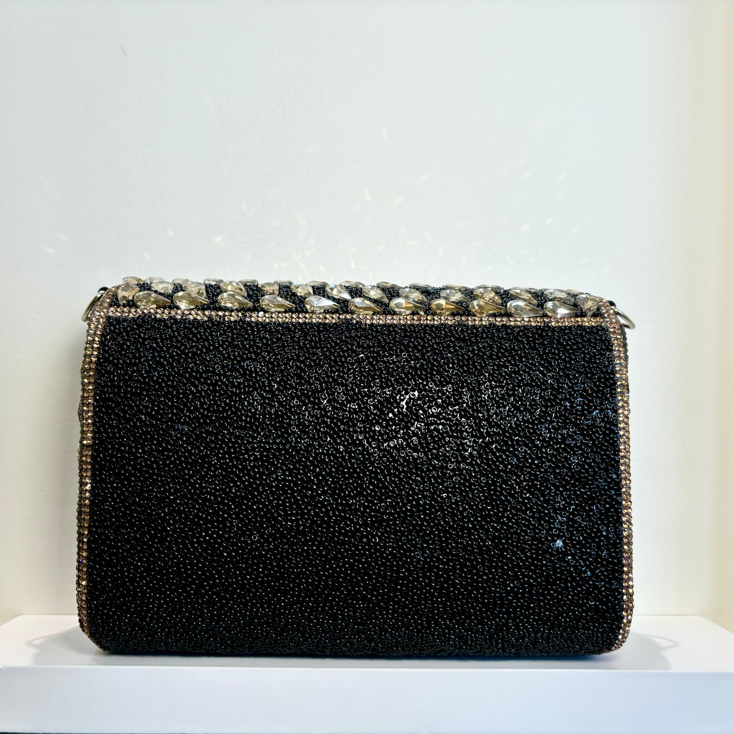Kiara Embellished Clutch - Black
