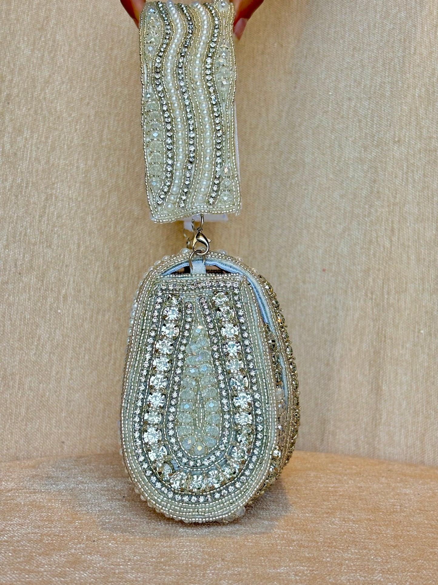 Priyanka Embellished Clutch - Silver